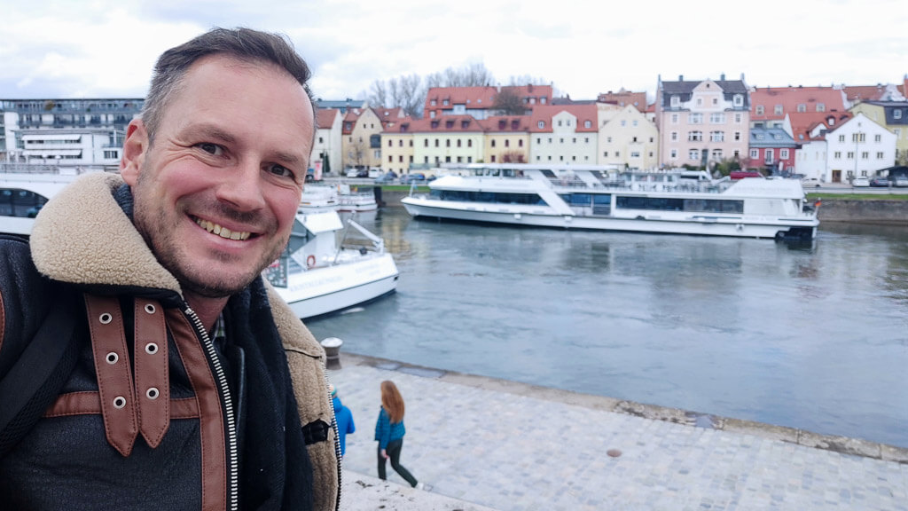 Gerhard Liebenberger nach einem Vortrag in Regensburg